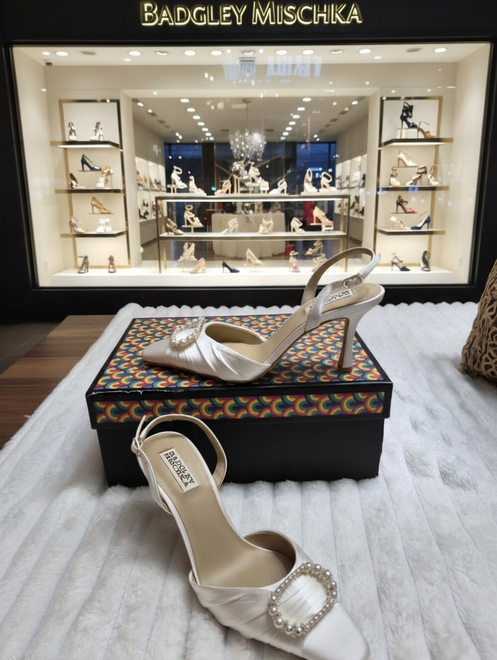 Badgley Mischka Women's Sz 7.5 Heels Oakville Slingback Pump $245